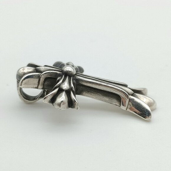 Authentic CHROME HEARTS Medium Stacked Gothic Cross Pendant - Picture 4 of 6